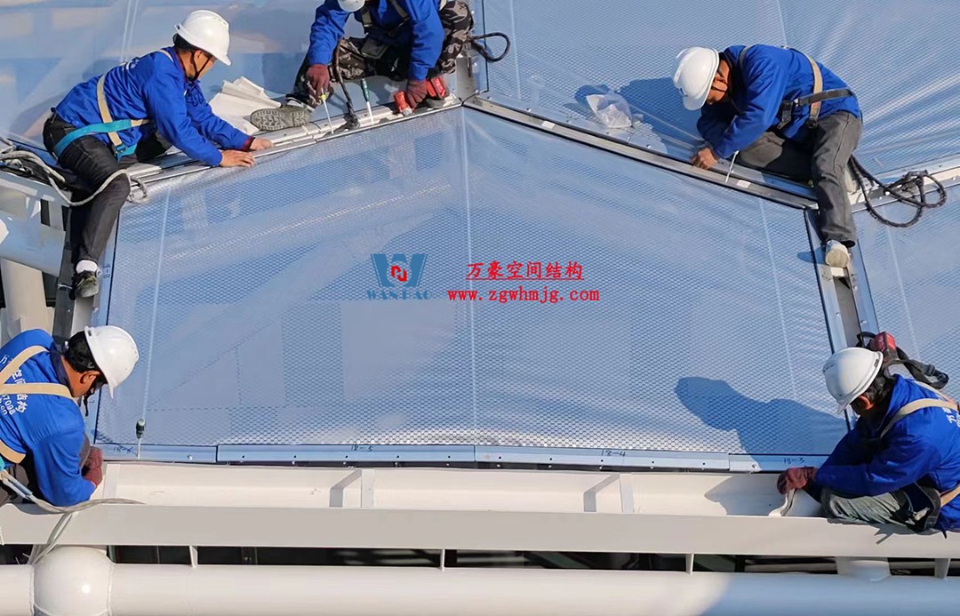 已完工，這個ETFE氣枕商業(yè)天幕閃亮登場！